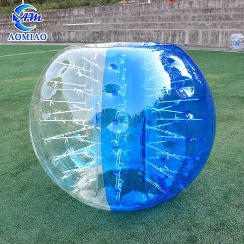 Half Blue Human Soccer Bubble BS2B