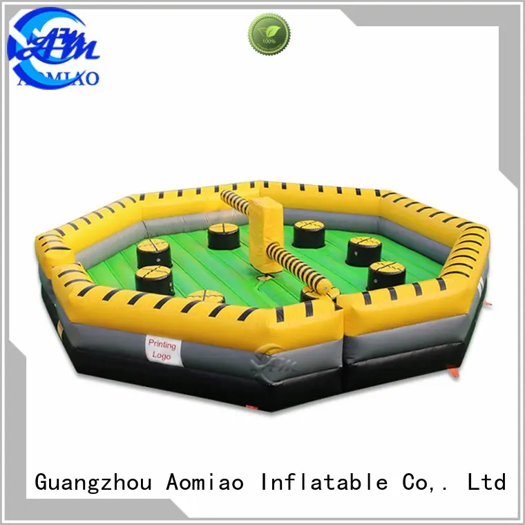 wipeout game meltdown inflatable inflatable bouncy castle with water slide AOMIAO Brand