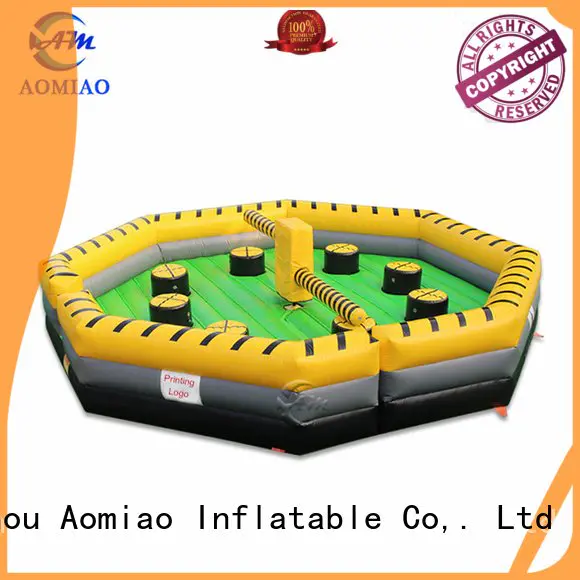 wipeout outdoor inflatable inflatable bouncy castle with water slide AOMIAO