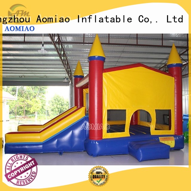 AOMIAO bo1719 inflatable bouncy castle with slide producer for sale