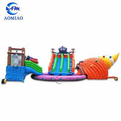Inflatable Water Slide And Pool - Three Cartoon Slide SL1746