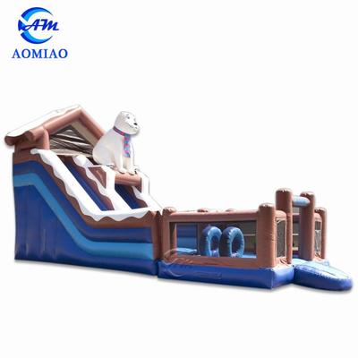Inflatable Bounce House Water Slide - White Bear SL1740