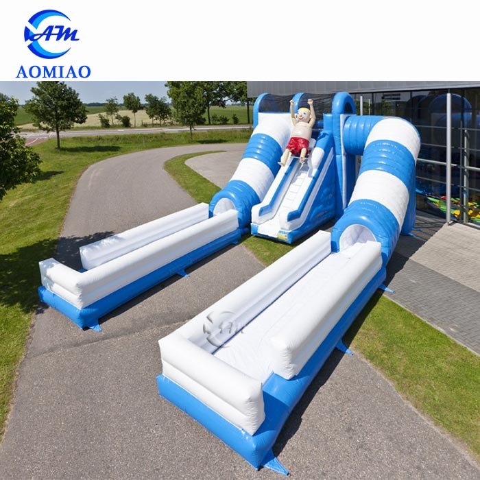 inflatable slip and slide soccer field