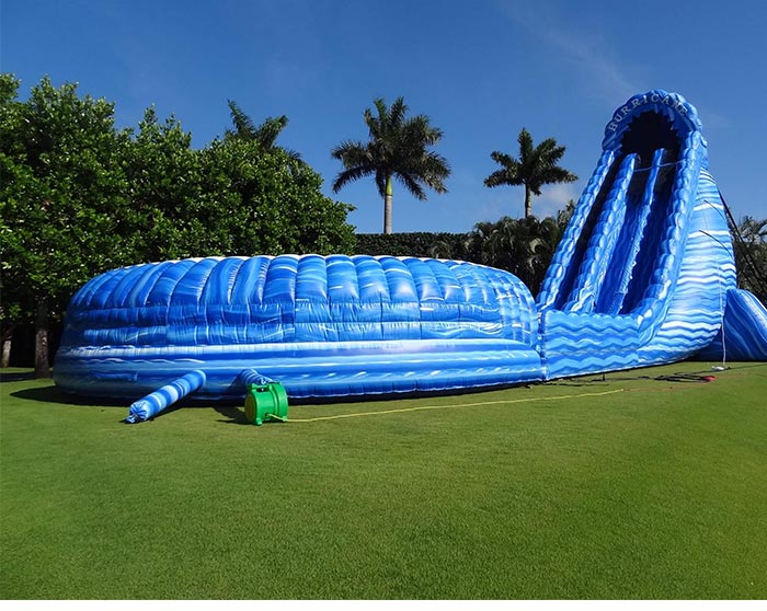 inflatable double slip and slide