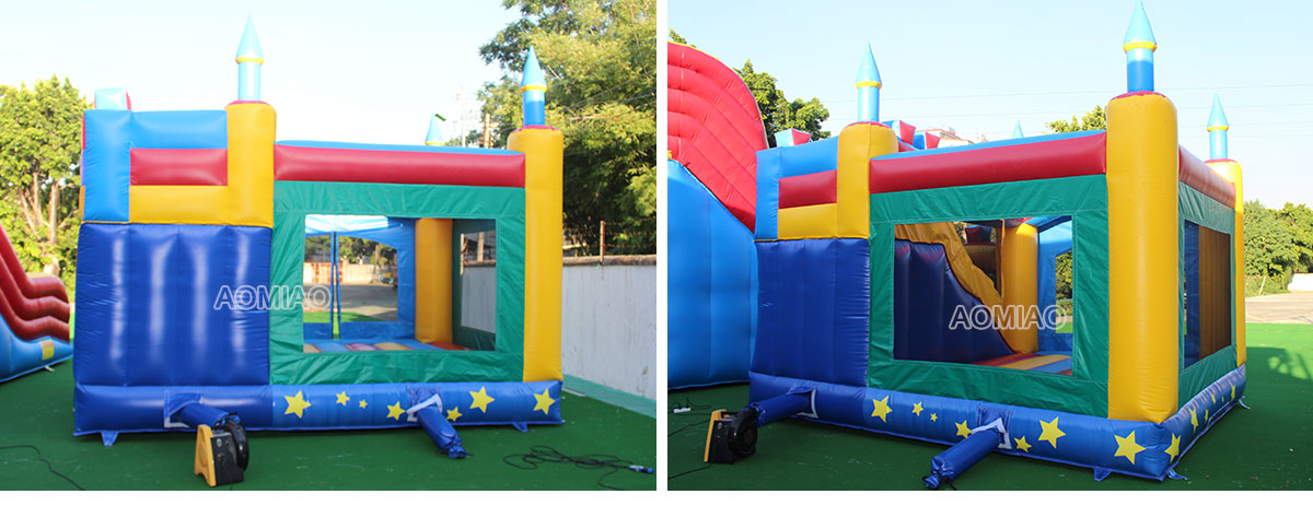jump house with slide