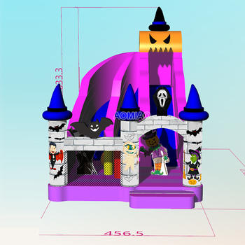 29FT Commercial Customized Halloween Large Inflatable Slide For Sale - HW04