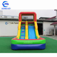 26ft Colorful Backyard Commercial Inflatable Water Slides With Pool - SL1775