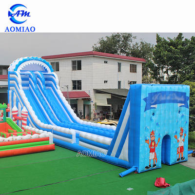 66FT Customized Giant Adult Inflatable Zip Line Slide With Long Slip N Slide - SL1878