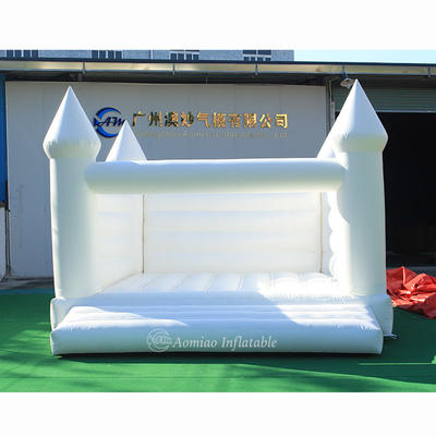 5 x 4m White Jumping Castles Wedding Bouncy Castle - BO1789