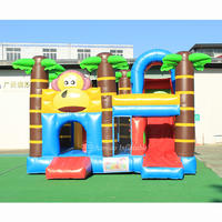 5 x 5m Cheap Inflatable Jumping Castle Bounce Houses With Slide - Monkey BO1790