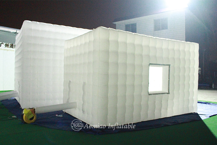 White Inflatable Cube Tent