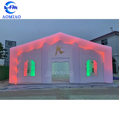33ft by 33ft Inflatable LED party tent white wedding canvas