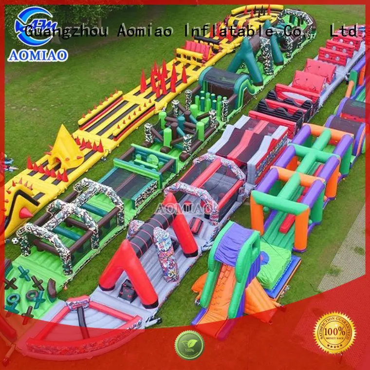 Wholesale shark inflatable obstacle course AOMIAO Brand