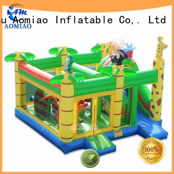 AOMIAO hot selling inflatable bouncers with slide producer for sale