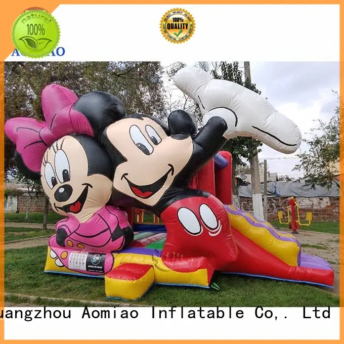 AOMIAO 5m inflatable bouncy castle with slide exporter for sale