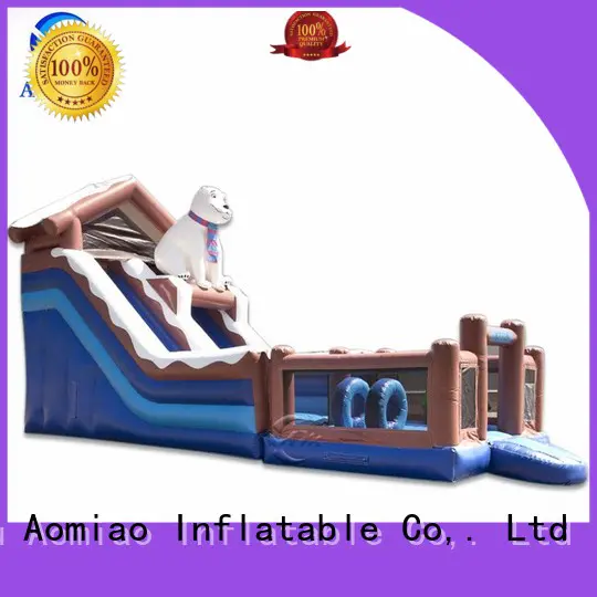 AOMIAO three inflatable water slides factory for sale