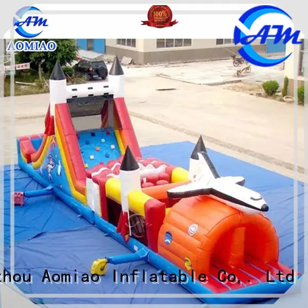 AOMIAO inflatable commercial inflatable obstacle course factory for youth