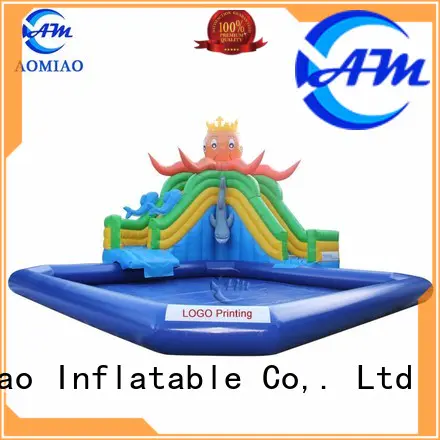 water forest blue inflatable slide AOMIAO Brand company