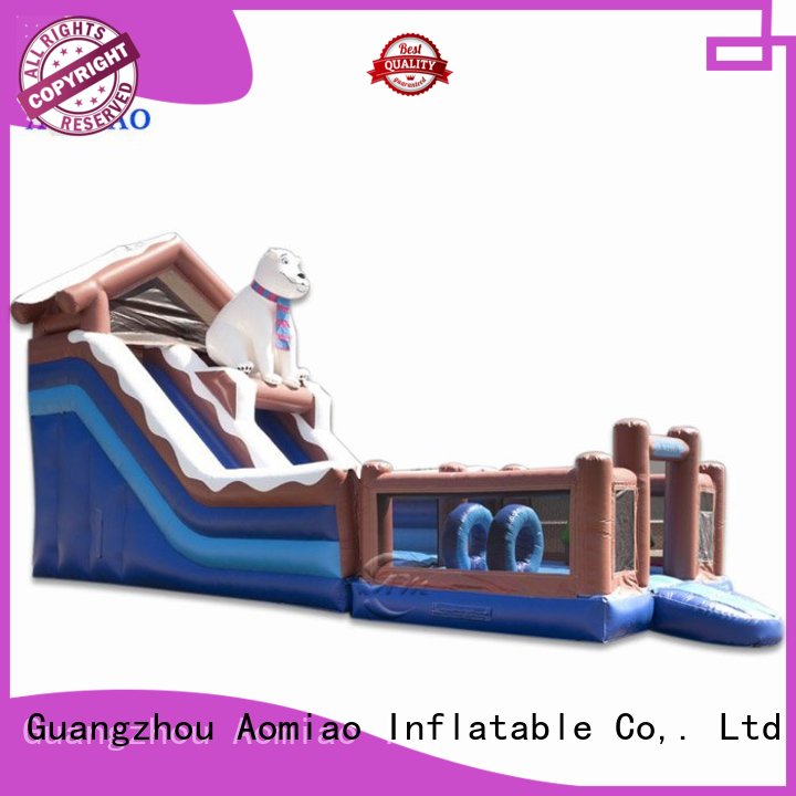 Inflatable Bounce House Water Slide - White Bear SL1740