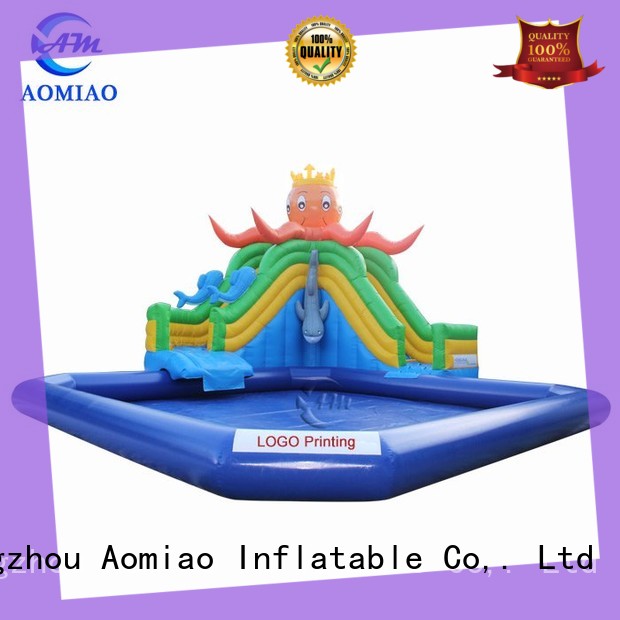 new design slip and slide with pool supplier for sale AOMIAO