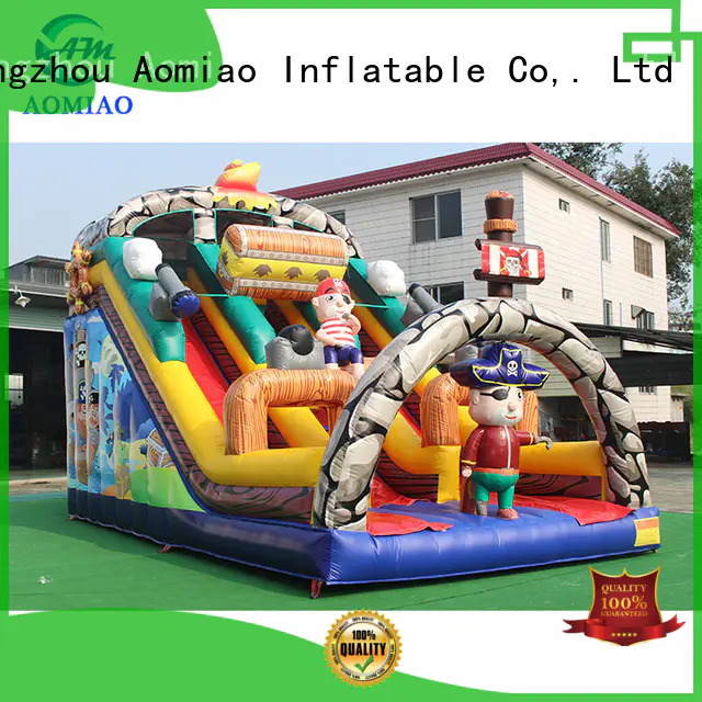 AOMIAO Brand soccer crush water inflatable slide manufacture